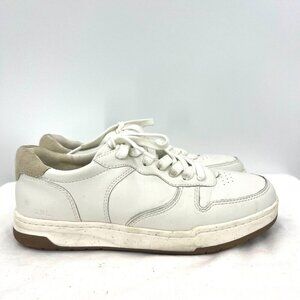 Madewell White Coated Leather Sneakers Women's Size 8.5